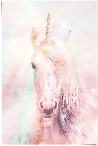 Reinders! Poster Poster Magisches Einhorn Farbenfroh in pink von Reinders!