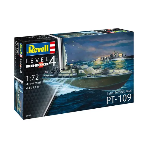 Revell 05147 Modellbausatz Patrol Torpedo Boat PT109 1:72, ab 12 Jahre