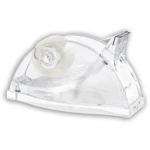 Wedo Klebebandabroller 609016 Cristallic, glasklar, Tischabroller für Klebeband 19mm x 33m