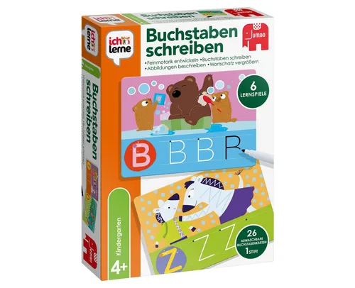Jumbo Spiele Spiel ich lerne Buchstaben schreiben, Lernspiel, Jumbo Spiele 19718 ich lerne Buchstaben schreiben, Lernspiel, Made in Europe