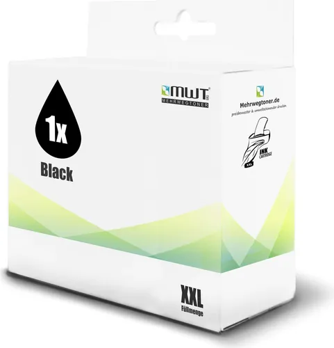 Mehrwegtoner kompatible Tintenpatrone ersetzt Brother LC-123BK Schwarz 1