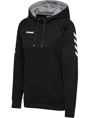 Hummel HMLGO Cotton Hoodie für Damen - Hoodie für Damen mit Mesh-Futter für Belüftung und typischen Chevrons, ideal für einen bequemen Casual Frühlingsstil.