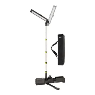 Brennenstuhl Multi Battery LED Akku Teleskop Arbeitsstrahler 6050 MA - 7700lm, IP54, höhenverstellbar bis 140cm, kompatibel mit 18V Akkus von 11 Herstellern, ideal für vielseitige Einsatzbereiche
