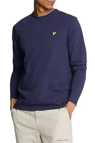 Lyle & Scott Langarmshirt Herren – 100% Baumwolle, zeitloses Design und Premium Qualität - Herrenhemden – Klassisches Langarmshirt aus 100% Baumwolle, atmungsaktiv und ideal für Alltag, Sport oder Freizeit. Optimaler Komfort dank Regular Fit Passform.