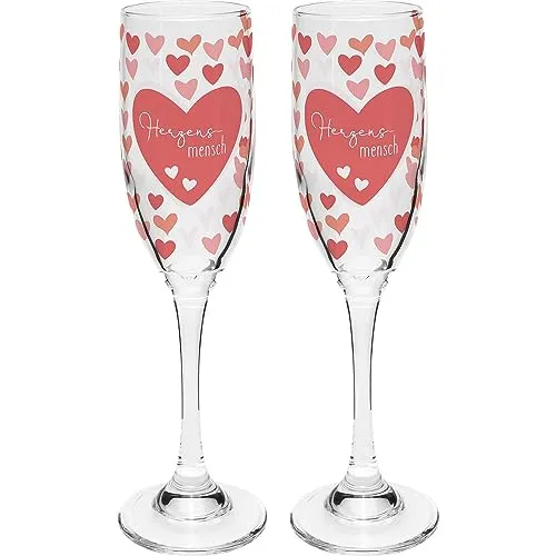 GRUSS & CO Sektglas Set Motiv 