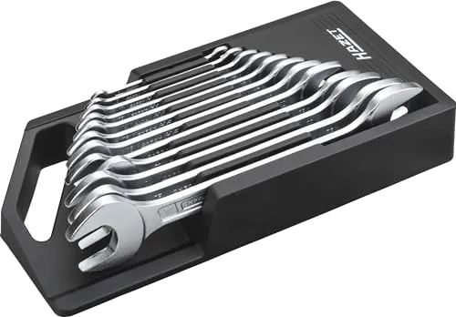 Hazet 450N/12NRS Doppel-Maulschlüssel-Satz 12-teilig - Maulschlüssel-Satz mit metrischen Schlüsselweiten von 6 - 32mm, ideal für professionelle Anwendungen und höchste Präzision.