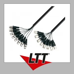 Adam Hall Cables 3 STAR LOOM 8 MF 0500 - Studio Loom Kabel - Multicore-Kabel & Stageboxen, 8x XLR female auf 8x XLR male, 5m lang für professionelle Audioübertragungen und zuverlässige Signalqualität.