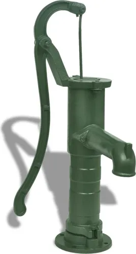 vidaXL Handschwengelpumpe mit Ständer – Manuelle Gartenpumpe - Brunnenpumpen für Gartenteiche, ideal zum Fördern von Wasser aus bis zu 8 Metern Tiefe, leicht zu installieren und als stilvolle Garten-Dekoration geeignet.
