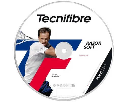 Tecnifibre Bob 200m Razor Soft Tennis Single String 1.25 mm - Tennissaiten, bietet herausragenden Komfort und Kontrolle für ein verbessertes Spielgefühl.