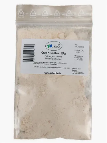 Sala Quarkkultur Hobbythek Quark Kultur Käse Dickmilch probiotisch 15 g Btl.
