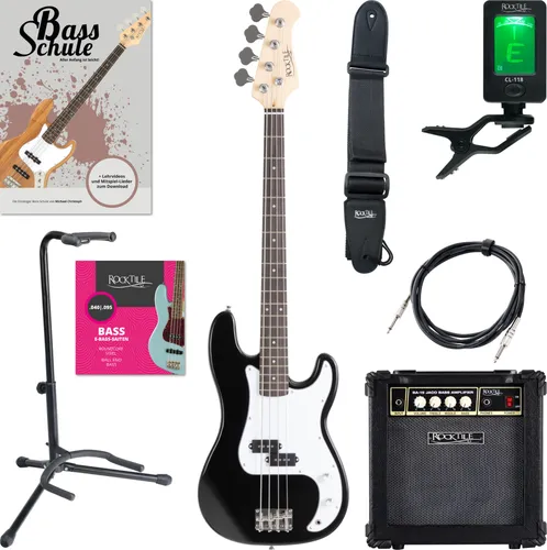 Rocktile Puncher E-Bass Black Starter Set