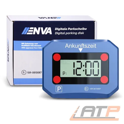 ENVA DIGITALE ELEKTRISCHE PARKSCHEIBE PARKUHR MIT KBA-ZUSLASSUNG für StVO