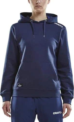CRAFT Community Hoodie Women navy (390000) XS - Outdoor Hoodie für Damen, atmungsaktiv und vielseitig einsetzbar – ideal für Sport, Wanderungen und entspannte Stunden mit verstellbarer Kapuze und weichem Mikrofaser-Baumwolle-Mix.
