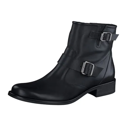 Paul Green Stiefelette Glattleder Bikerboots schwarz 42 EU - Wanderschuhe in Größe 42, aus hochwertigem Glattleder, mit bequemem Blockabsatz und praktischem Reißverschluss für einfaches An- und Ausziehen.