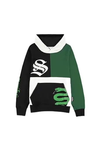 Harry Potter Slytherin Hoodie für Jungen, Multicolor, Größe 146 - Offiziell lizenziertes Harry Potter Produkt: Stylischer Hoodie in den Slytherin Farben mit auffälligem Brustdruck. Ideal für Fans, die ihren Hausstolz zeigen möchten. Kängurutasche mit symbolischem Design.