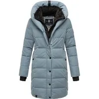 Navahoo Damen Wintermantel - Warmer Steppmantel mit Kapuze und Fleece-Kragen - Funktionsjacken: Modischer und warmer Damen Wintermantel mit abnehmbarem Fleece-Kragen, ideal für kalte Temperaturen und bietet hohen Tragekomfort.