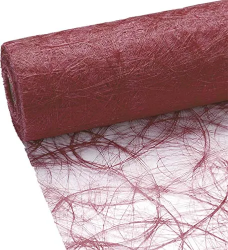 Sizoweb Vlies Rolle 30 cm x 25 m in Bordeaux - Tischläufer für besondere Anlässe wie Hochzeiten und Feiern, in edlem Bordeaux, ideal zur Kombination mit passenden Servietten.