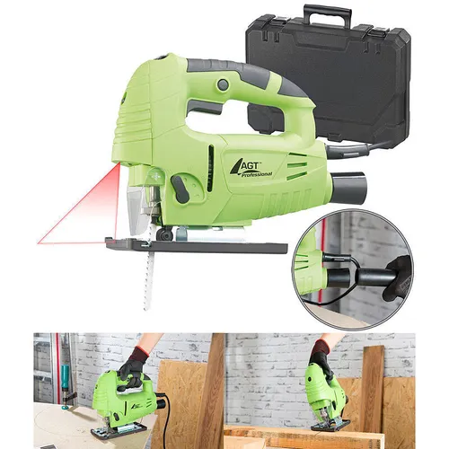 Professionelle Laser-Stichsäge mit LED-Licht und 800 Watt - Sägen: Hochleistungs-Stichsäge mit 3.000 U/Min. für präzise Schnitte, ideal für Heimwerker und Profis.