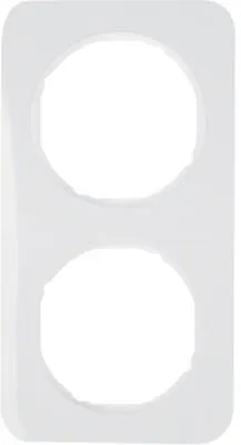 Berker 10122189 Rahmen, 2fach, R.1, polarweiß glänzend