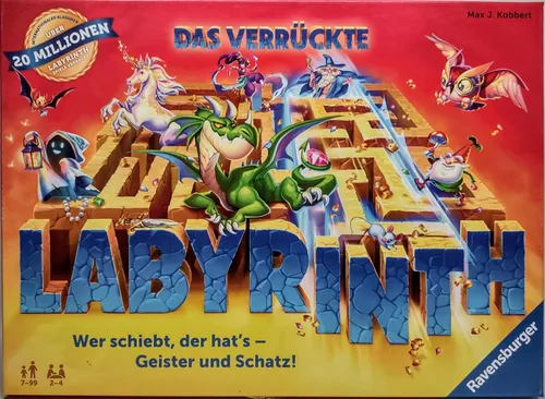 Ravensburger Familienspiel 26955 - Das verrückte Labyrinth, klassisches Brettspiel für 2-4 Spieler ab 7 Jahren, fördert strategisches Denken und macht Familienabende spannend