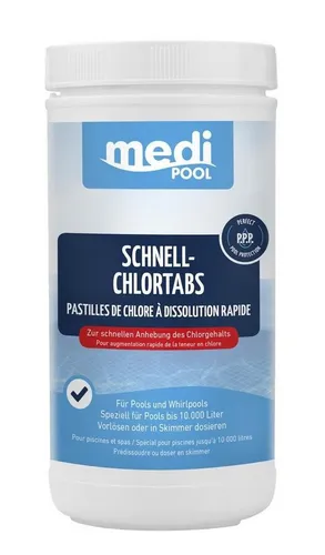 mediPOOL Poolpflege mediPOOL Schnell-ChlorTabs je 20 g, (Spar-Set)