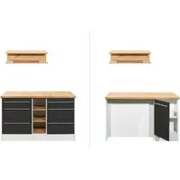 Respekta Kücheninsel Gabriel 150 cm – Grau Hochglanz - Kücheninsel mit großer Arbeitsfläche von 150 x 90 cm, individuell ausrichtbar und ausgestattet mit Soft-Close Scharnieren für hohen Bedienkomfort. Ideal für moderne Küchen.