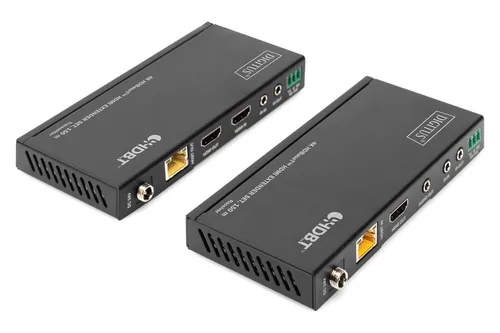 DIGITUS DS-55508 - HDMI Sender und Empfänger - HiFi-Kabel für Video-, Audio-, Infrarot- und serielle Erweiterung über CAT 5e/6/7/8, ideal für lange Distanzen bis zu 150 m.