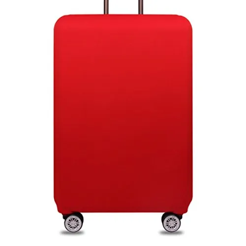 YianBestja Elastisch und Einfarbig Kofferhülle Koffer Abdeckung Schutzhülle Kofferschutzhülle Kofferbezug Luggage Gepäck Cover mit Band und Klettverschluss (Rot, XL (29-32 Zoll))