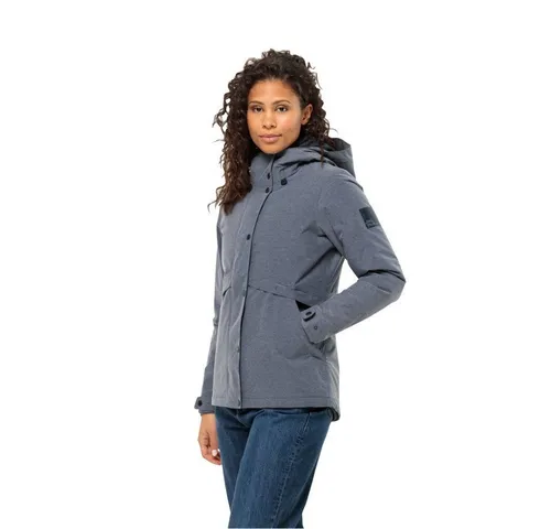 Jack Wolfskin Damen Snowy Park JKT W Jacket - Wetterfeste Funktionsjacke in Night Blue, XXL - Funktionsjacke mit 120g Kunstfaserfüllung, wasser- und winddicht sowie atmungsaktiv. Ideal für Outdoor-Aktivitäten bei jedem Wetter.
