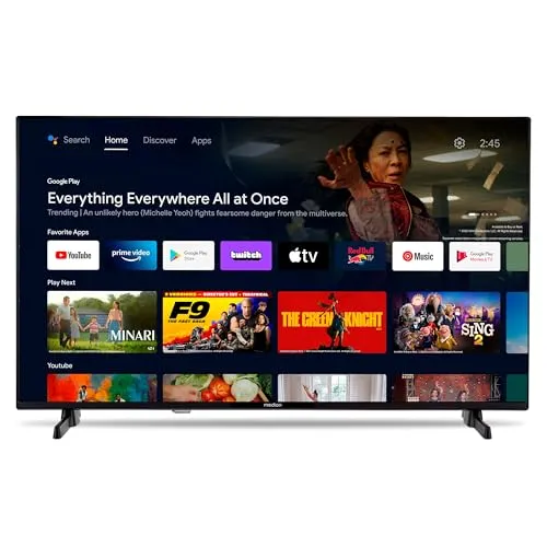 MEDION 80 cm (32 Zoll) Full HD Fernseher mit Android TV - Smart TV mit Full HD, HDR und Triple Tuner für besten Empfang. Genießen Sie Streaming-Dienste wie Netflix und Prime Video auf einem scharfen 32