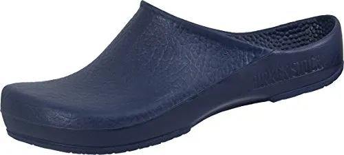 Birkenstock Klassik Birki Clogs blau Gr. 39 - Pantoletten mit antistatischen Eigenschaften, waschbar bis 80°C und öl- sowie fettbeständiger Sohle. Ideal für Beruf und Freizeit, bieten hohen Tragekomfort und Unterstützung für gesunde Füße.