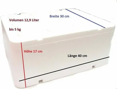 PRIMA Styroporbox Thermobox mit Deckel 12,94 L / 400 x 300 x 173 mm Camping