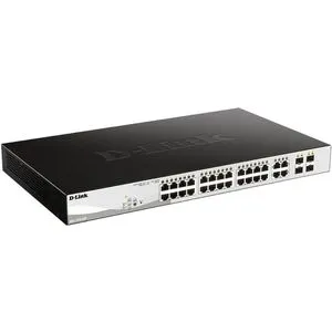 D-Link DGS-1210-28P - 28-Port Smart Managed PoE Gigabit Switch, lüfterlos, ideal für geräuschlose Netzwerkinstallationen