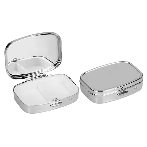 Edelstahl Tablettenbox 2er Set