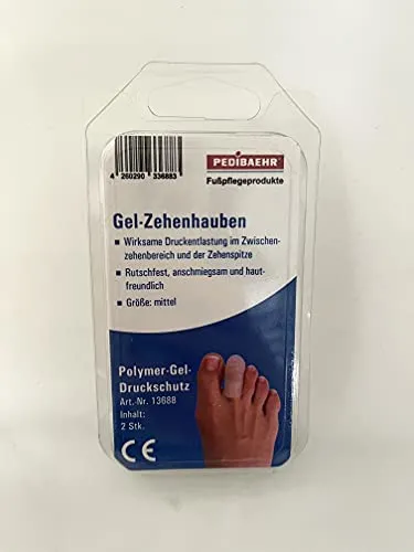 Pedibaehr Gel Zehenhauben Polymer-Gel-Druckschutz - Größe Mittel