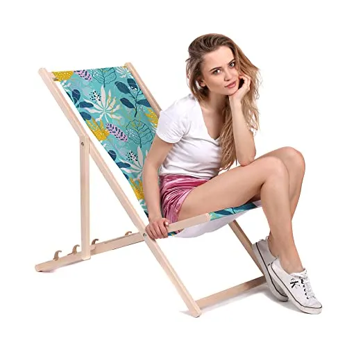 DreamRoots Liegestuhl klappbar Buchenholz, Abstract Exotic von DreamRoots