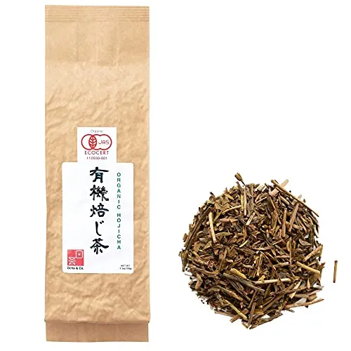 Ocha & Co. Hojicha Tee – Japanischer Bio-Röst-Grüntee – Mischung aus Kukicha & Sencha – Koffeinarm, süß & rauchig, 100g