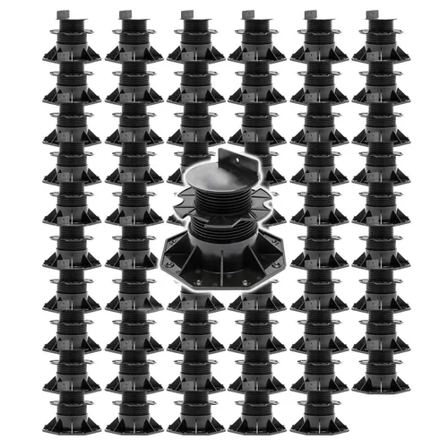 XPOtool Set 60x Stelzlager für Terrassen - Terrassen- & Balkonfliesen – 60 höhenverstellbare Stelzlager mit 2700 kg Tragfähigkeit, ideal für stabile Unterkonstruktionen und Anpassungen bei Unebenheiten.