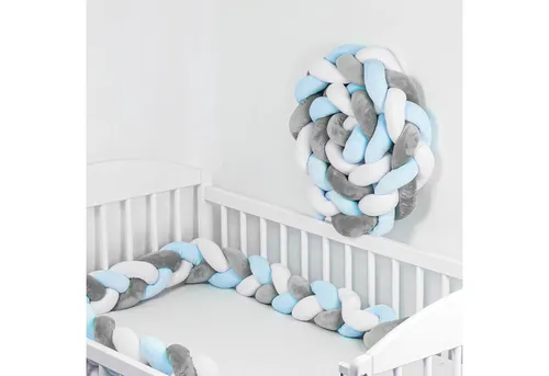 Totsy Baby Bettnestchen Bettschlange Bettumrandung für Babybett und Kissen Deko Kuschelkissen