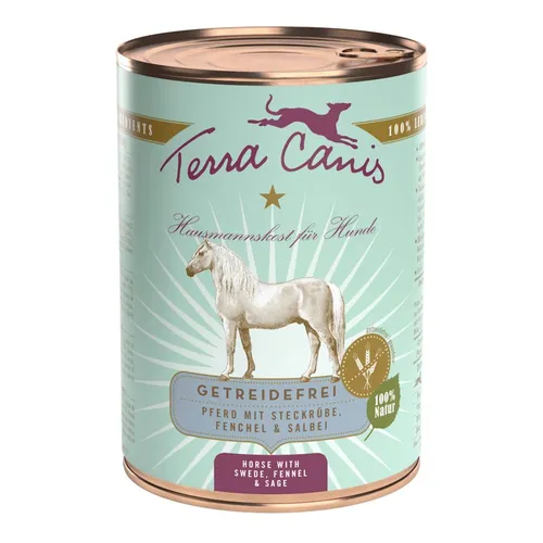 Terra Canis Getreidefrei Adult Pferd mit Steckrübe Fenchel & Salbei 400 g