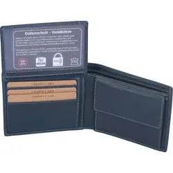 Echtleder Scheintasche,  dunkelblau