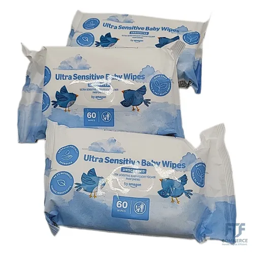 Produktbild by Amazon Ultra Sensitive Babyfeuchttücher 1080 Tücher, unparfümiert, 18 Packung