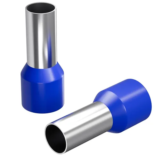 50x Aderendhülse isoliert 50mm² Blau Kupfer verzinnt 10,3x20mm Hülse