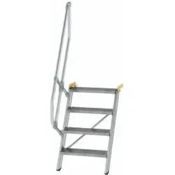 Alutreppe 4 Stufen mit einseitigem Handlauf von Günzburger