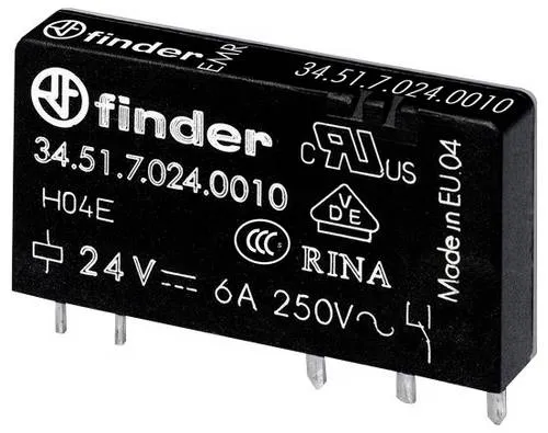 Finder 34.51.7.024.0000 Steckrelais 24 V/AC 6A 1 Wechsler 1St.