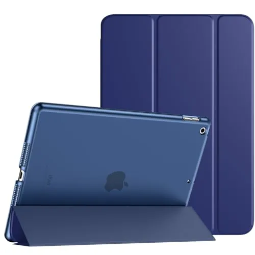 TiMOVO Hülle für iPad 9. Generation 2021/iPad 8. Generation 2020/iPad 7. Generation 2019, Ultra Dünn Durchscheinend Schutzhülle Smart Cover mit Auto Schlafen/Wachen für iPad 10,2 Zoll, Marin Blau