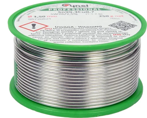 LÖTZINN BLEIFREI Lötdraht 1,5mm 250g – Hochwertiger Elektronik Lötzinn - Ideal für präzise Lötarbeiten in der Elektronik, sorgt für saubere Verbindungen und ist leicht zu verarbeiten.
