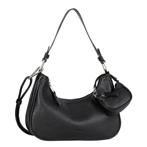 Gabor Devika Schultertasche 28 cm schwarz - Elegante Handtasche aus hochwertigem Material, ideal für den täglichen Gebrauch und mit ausreichend Platz für Ihre Essentials.