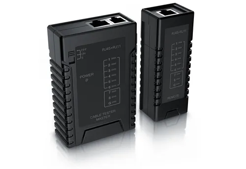 CSL Netzwerk-Adapter RJ-45 (Ethernet) zu 2x RJ45, RJ-11, Kabeltester für RJ45 & RJ11 Kabel, Leitungen in Böden, Wänden & Decken