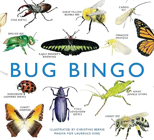 Bug Bingo - Das lehrreiche Insekten-Bingo - Gesellschaftsspiel mit 64 liebevoll illustrierten Insekten, ideal für Familien und Bildungseinrichtungen. Spieler lernen spielerisch die Namen und Merkmale verschiedener Käfer und Insekten.